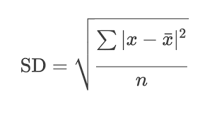 Statistics for University Students 12 standard deviation formula