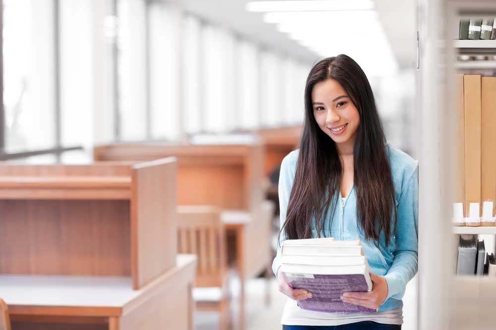 a university student preparing to study