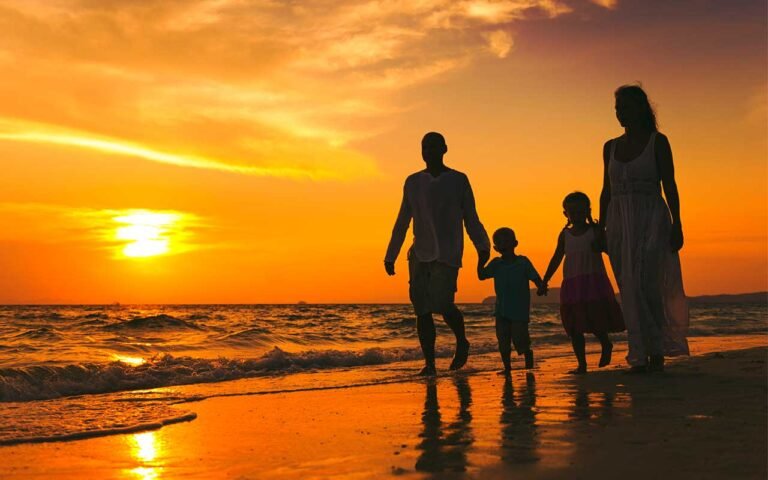 beautiful beach view representing travel idioms