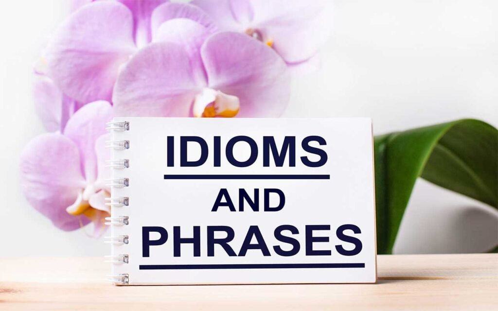 common english idioms and phrases sign on a desk