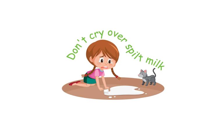 girl crying over spilled milk