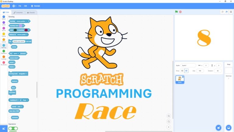 Reuse of Scratch Blocks in a Race Track 1 Scratch programming with Scratch block reuse with a race track