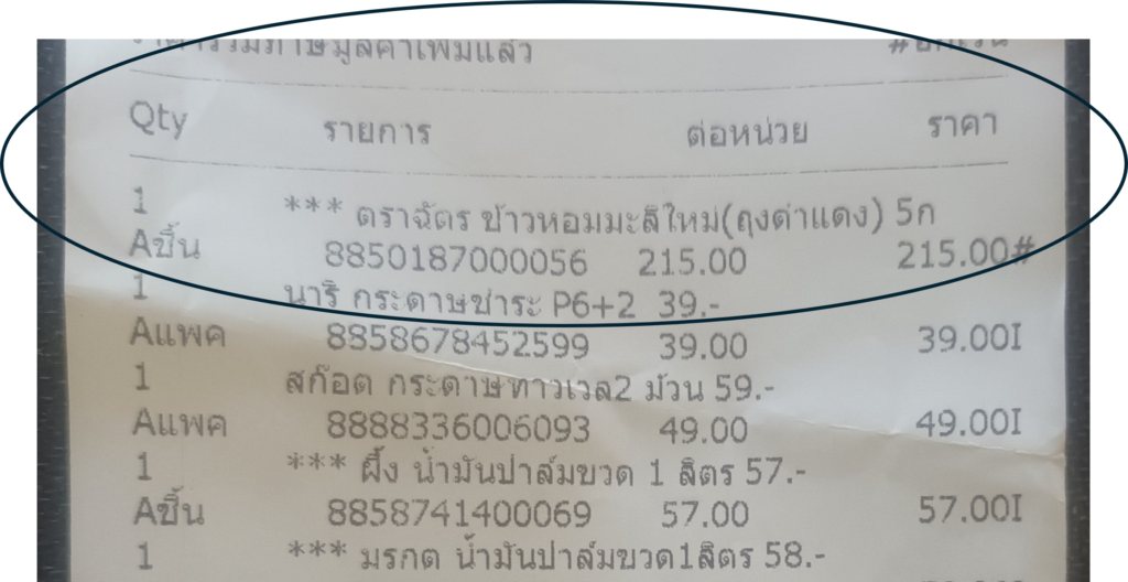 Database Design Considerations 5 receipt headings