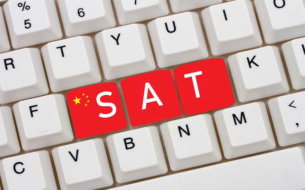 digital SAT punctuation practice on keyboard chinese flag colors