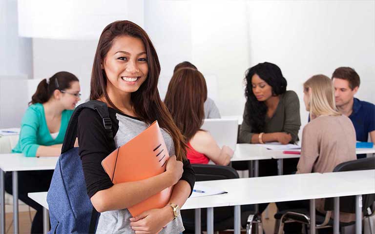 digital SAT students study together happily