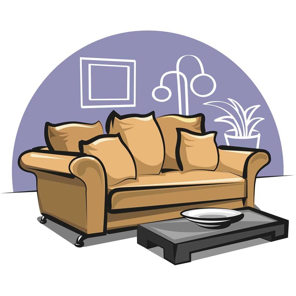 sofa item in the house in english and thai