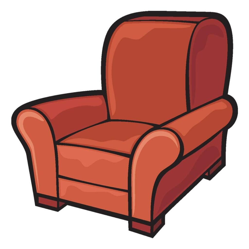 armchair is a living room item in english and thai