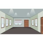 inside a house vocabulary in english and thai with ceiling, flloe, walls and windows