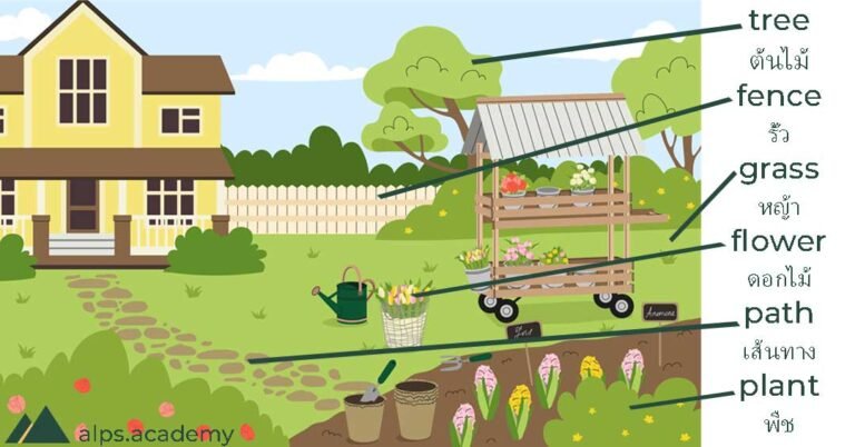 garden in english and thai