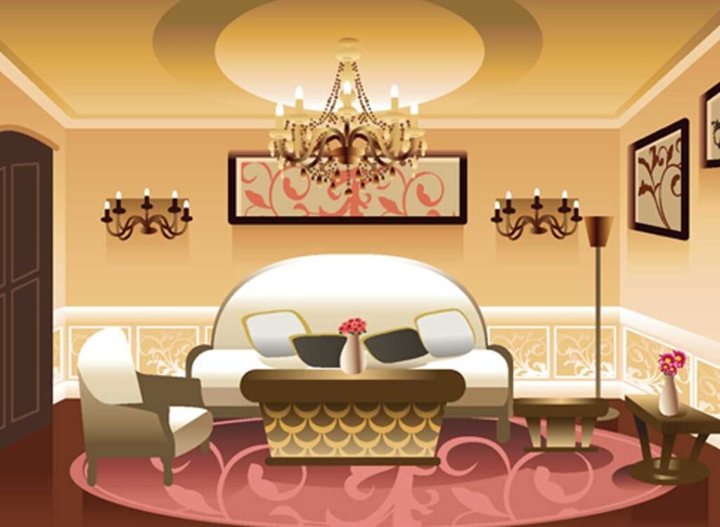 living room in english and thai