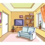 living room items in english and thai