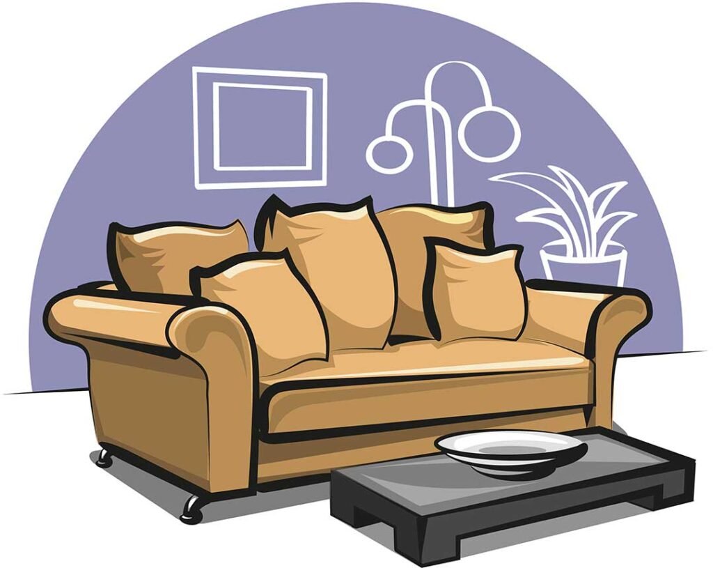 living room items in english and thai