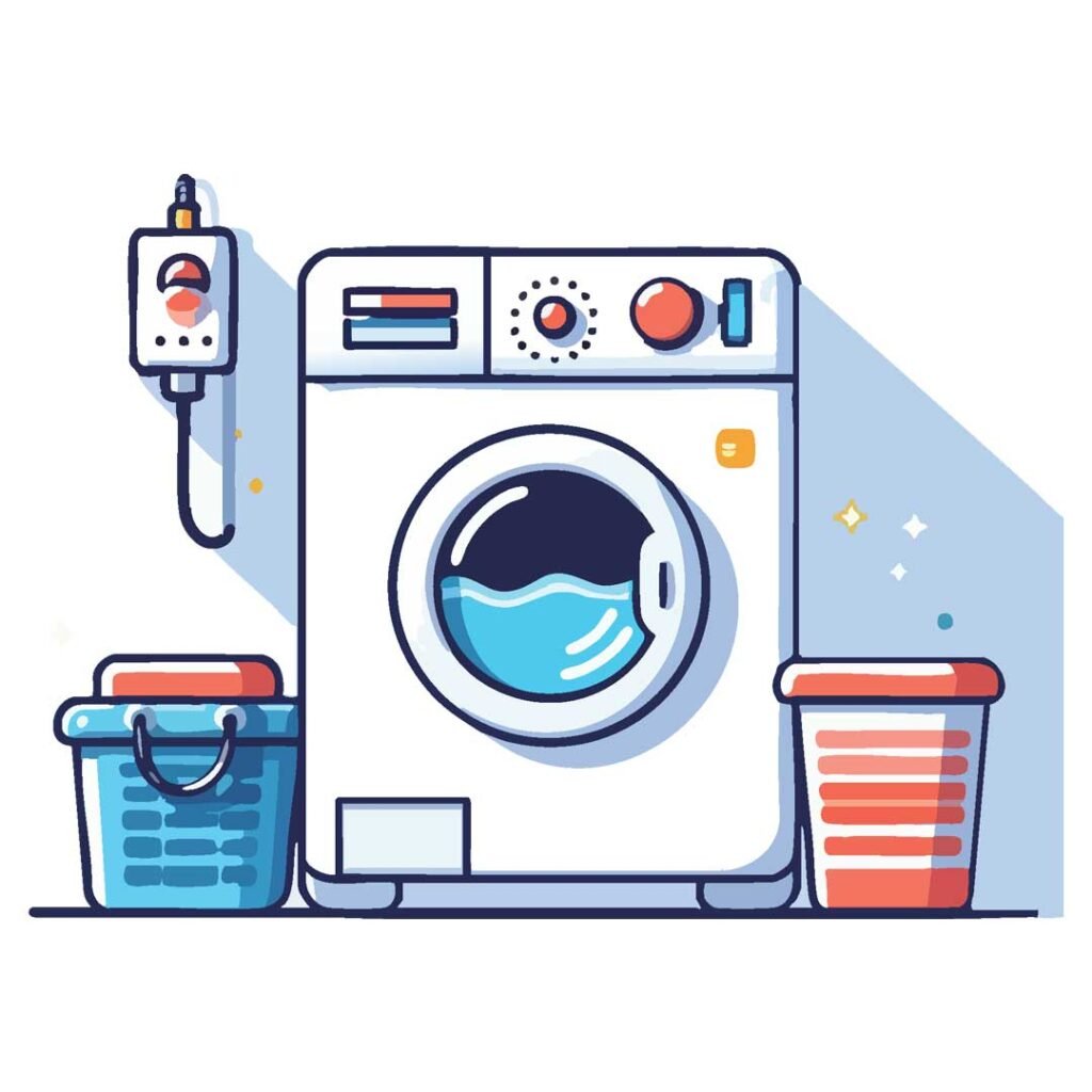 washing machine is a kitchen item in english and thai,