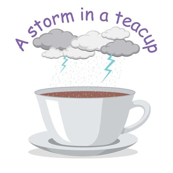image of a teacup under a cloud to represent the storm idiom