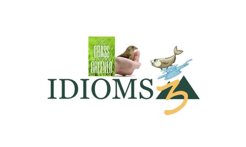 fun idioms exercises with fish out of water and a bird in the hand